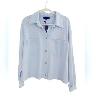 Jane and Delancey Light Blue Button-Up Top